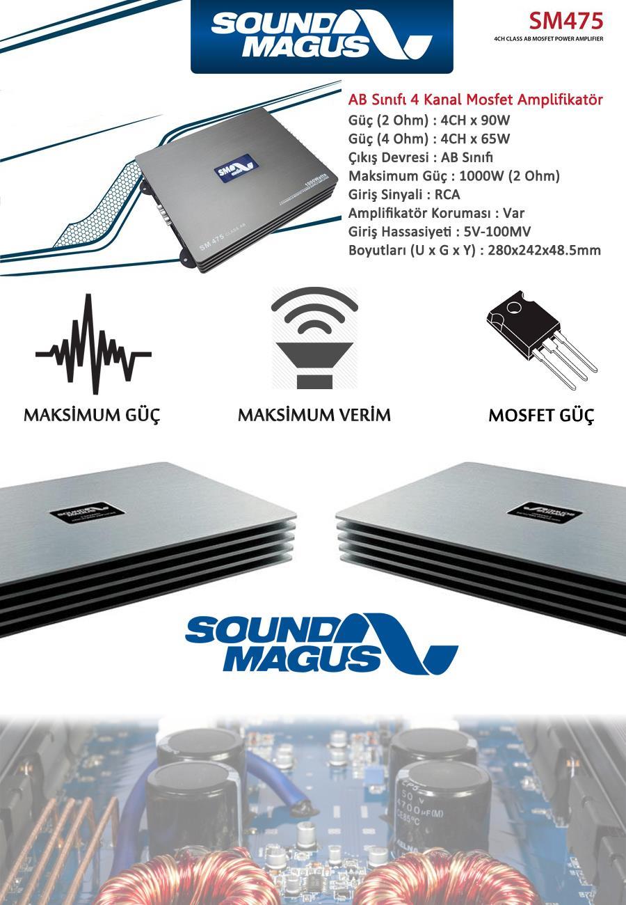 SOUNDMAGUS SM-475 OTO ANFİ