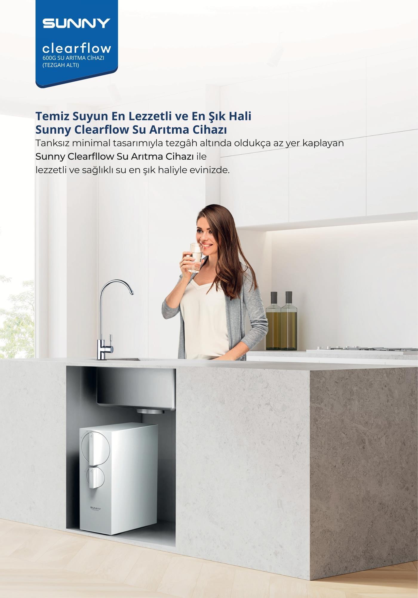 SUNNY CLEARFLOW POMPALI YENİ NESİL SU ARITMA CİHAZI (Ücretsiz Montaj - Tanksız Tasarım) (SN9 ART 004)