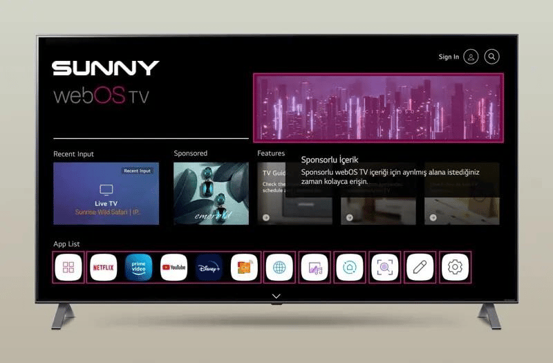 SUNNY SN50QMN252-0276 SMART webOS 126 EKRAN UHD QLED TELEVİZYON Kredi Kartsız, Peşinatsız, Elden Taksitle | Habipler AVM