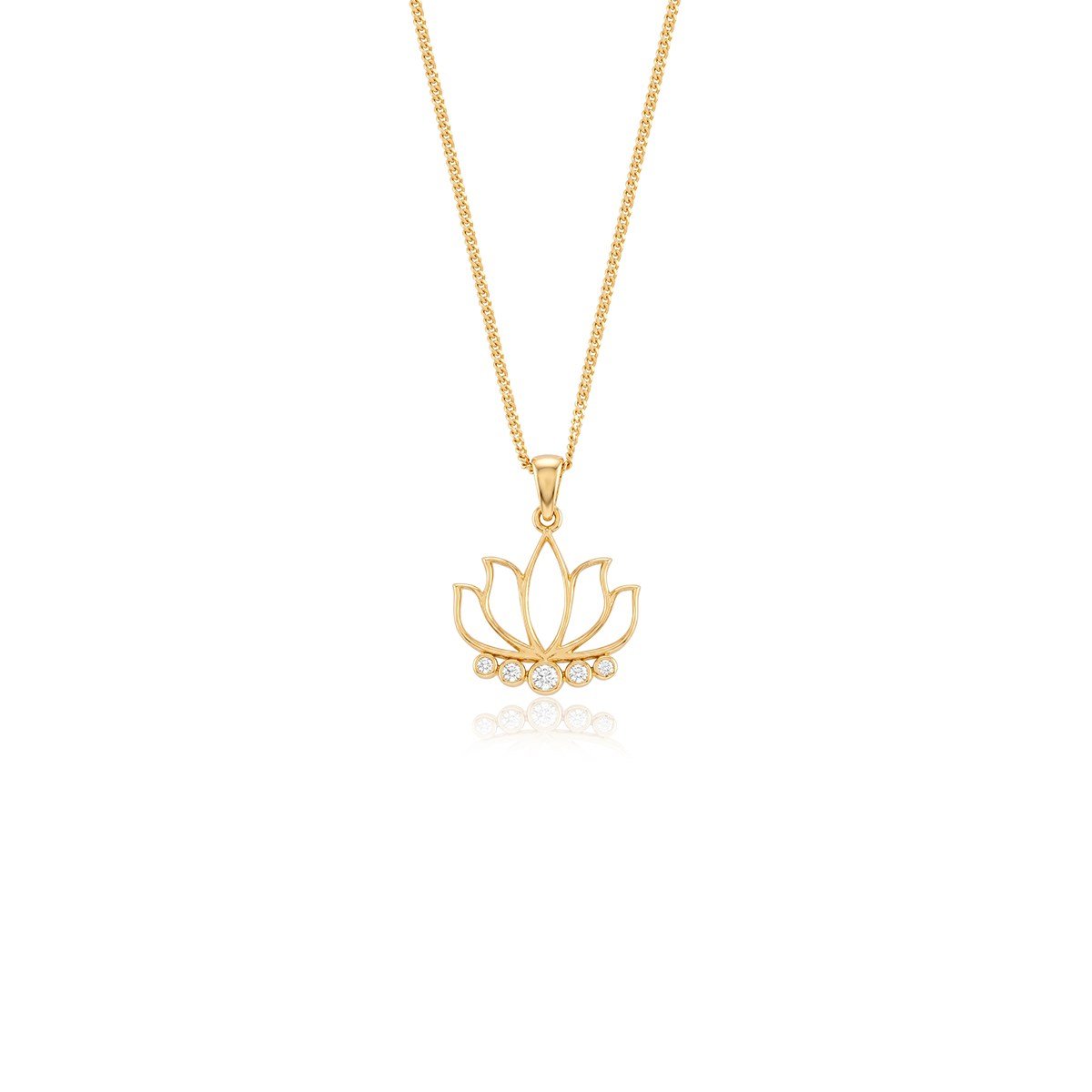 14 Ayar Serenita Lotus Işıltı Kolye