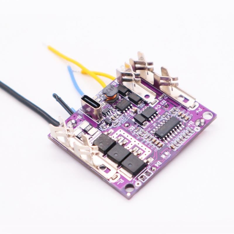 5S 21V 20A Lityum Batarya Matkap BMS Type C Şarjlı Dikine Soketli