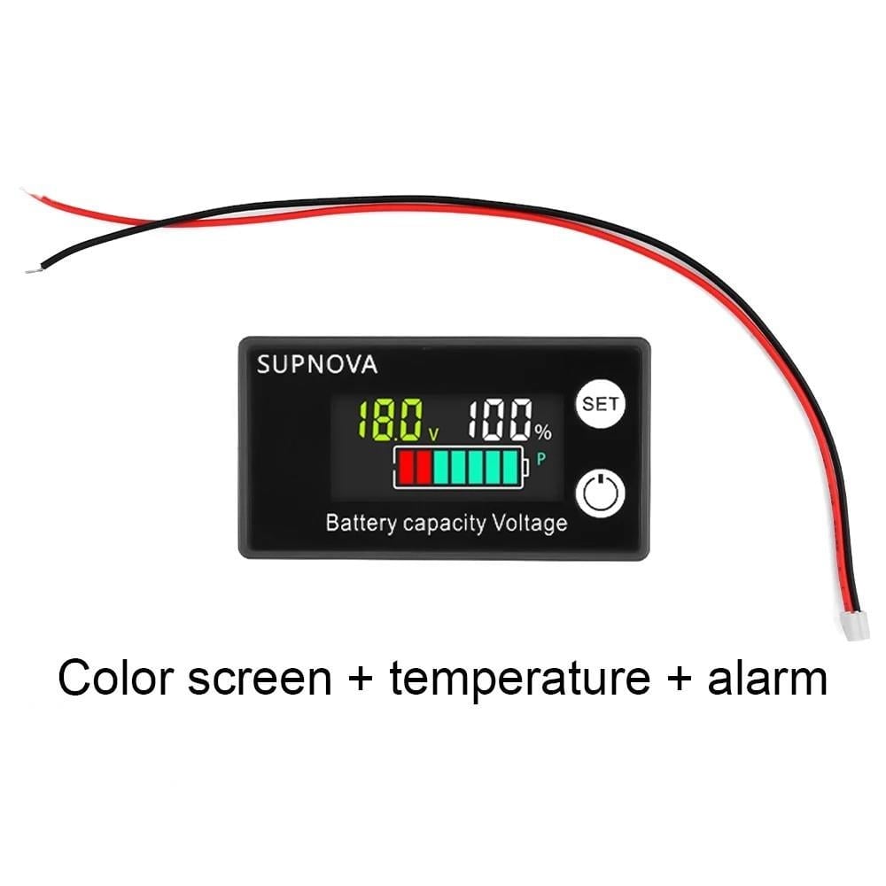 LCD Batarya Kapasite / Voltaj Göstergesi 12-84V Lion / LiFePO4 / Akü için Renkli LCD Ekran