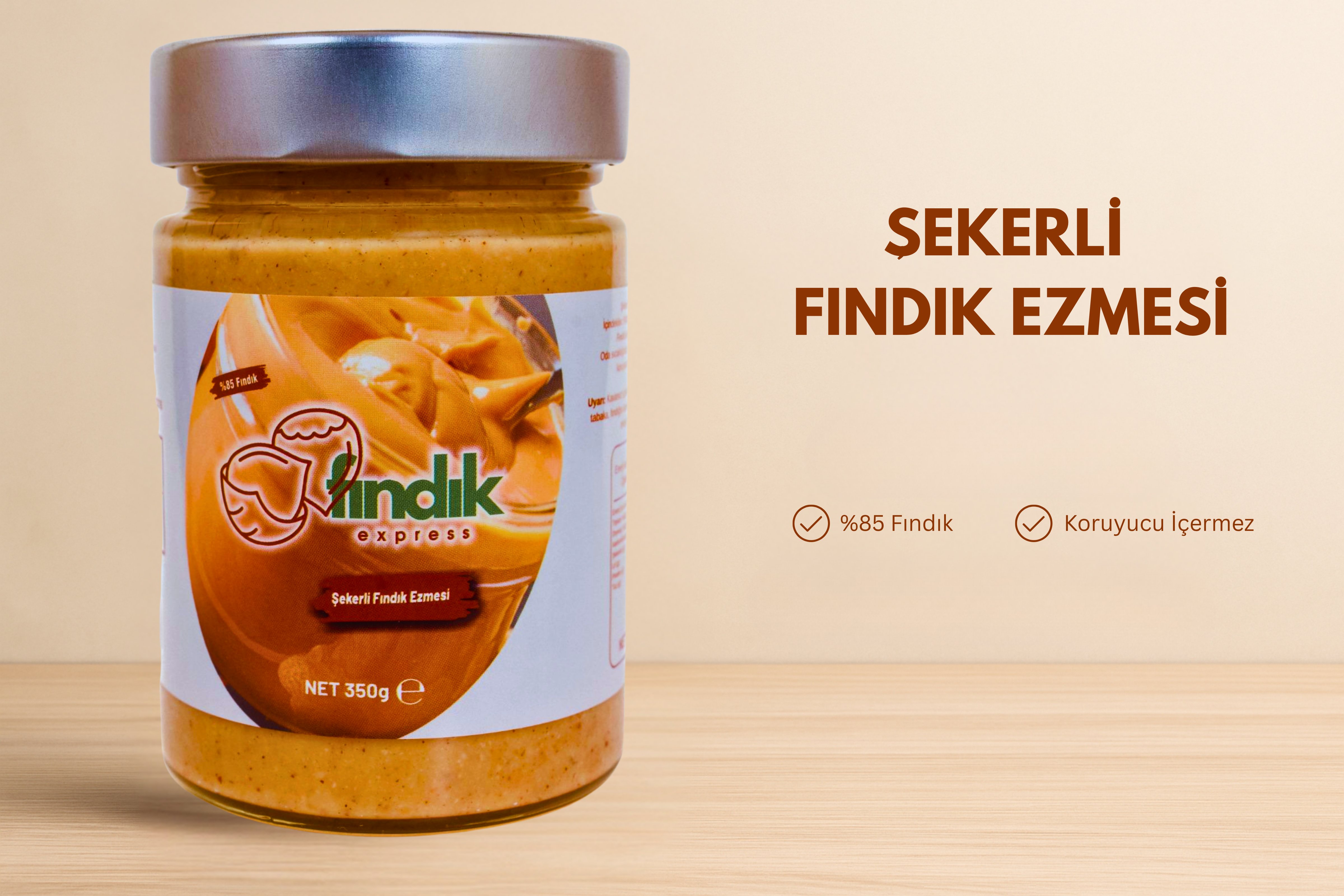 Şekerli Fındık Ezmesi 350 Gr