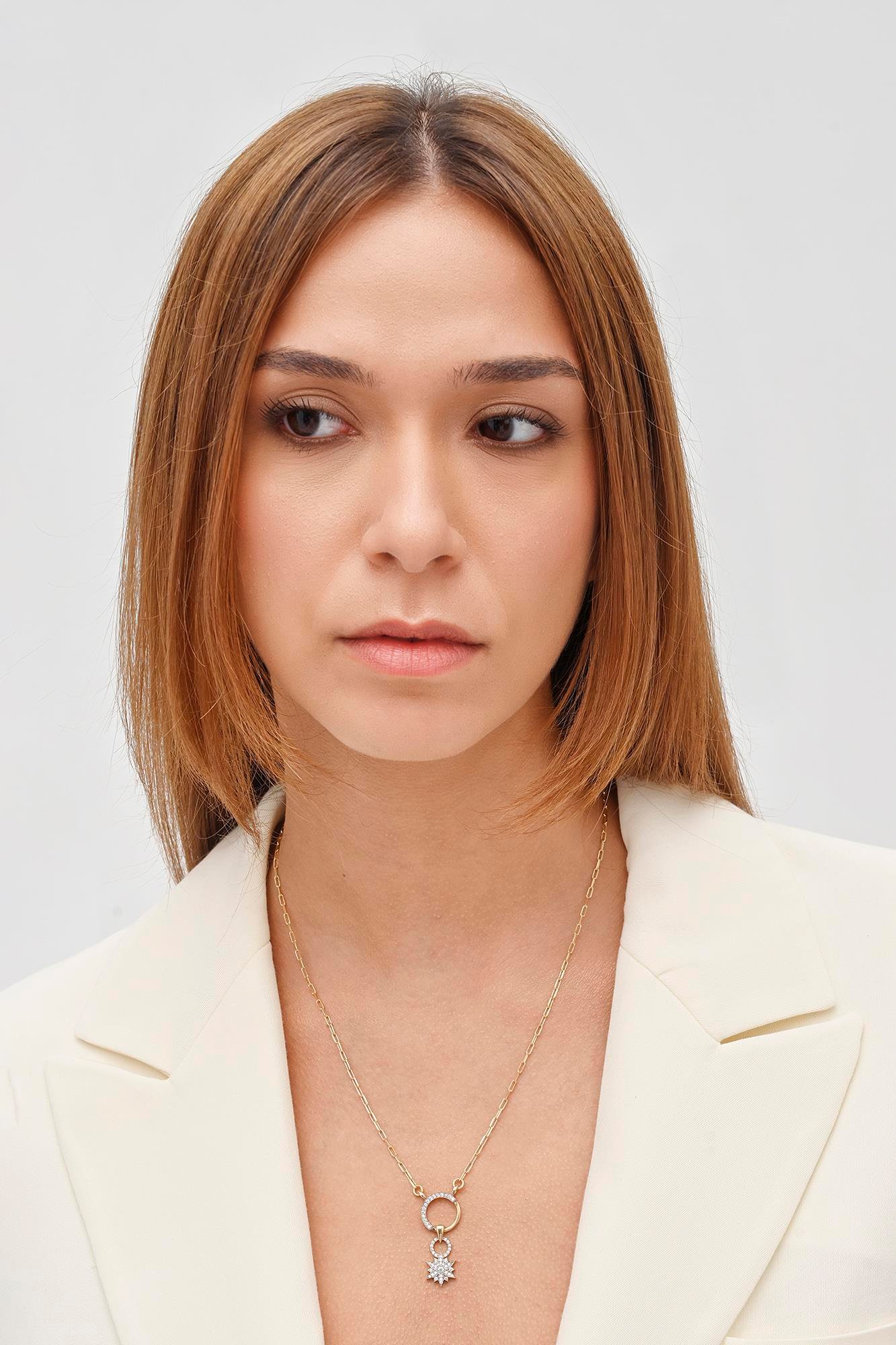 Halka Yıldız Kolye