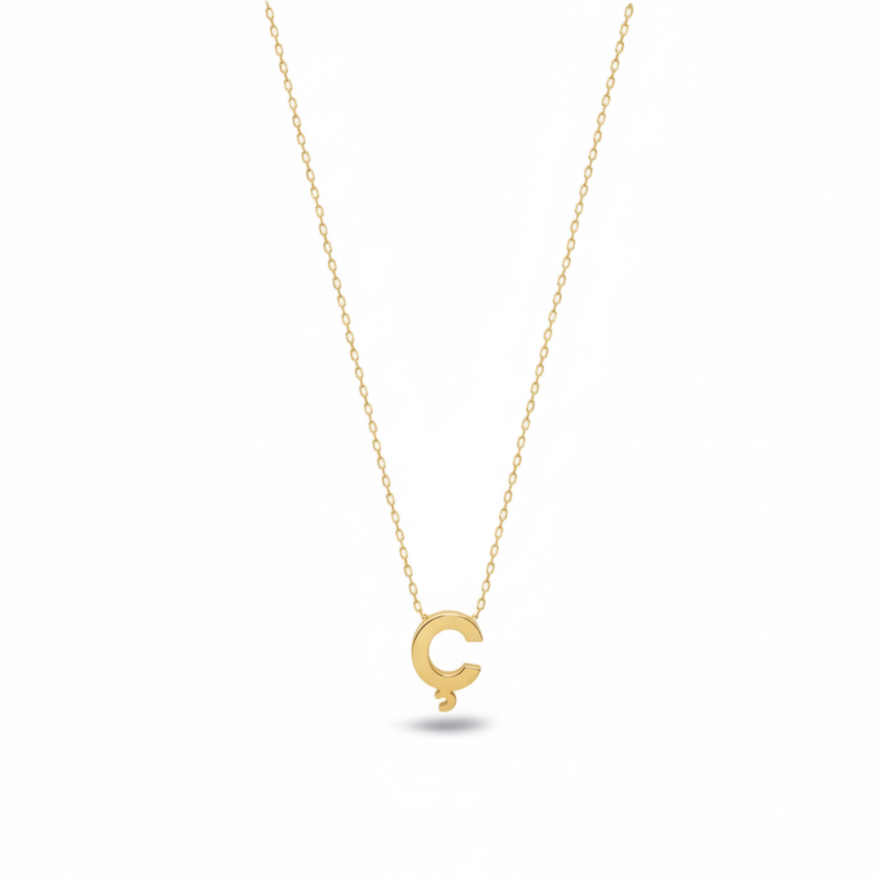 Minimalist Harf Kolye
