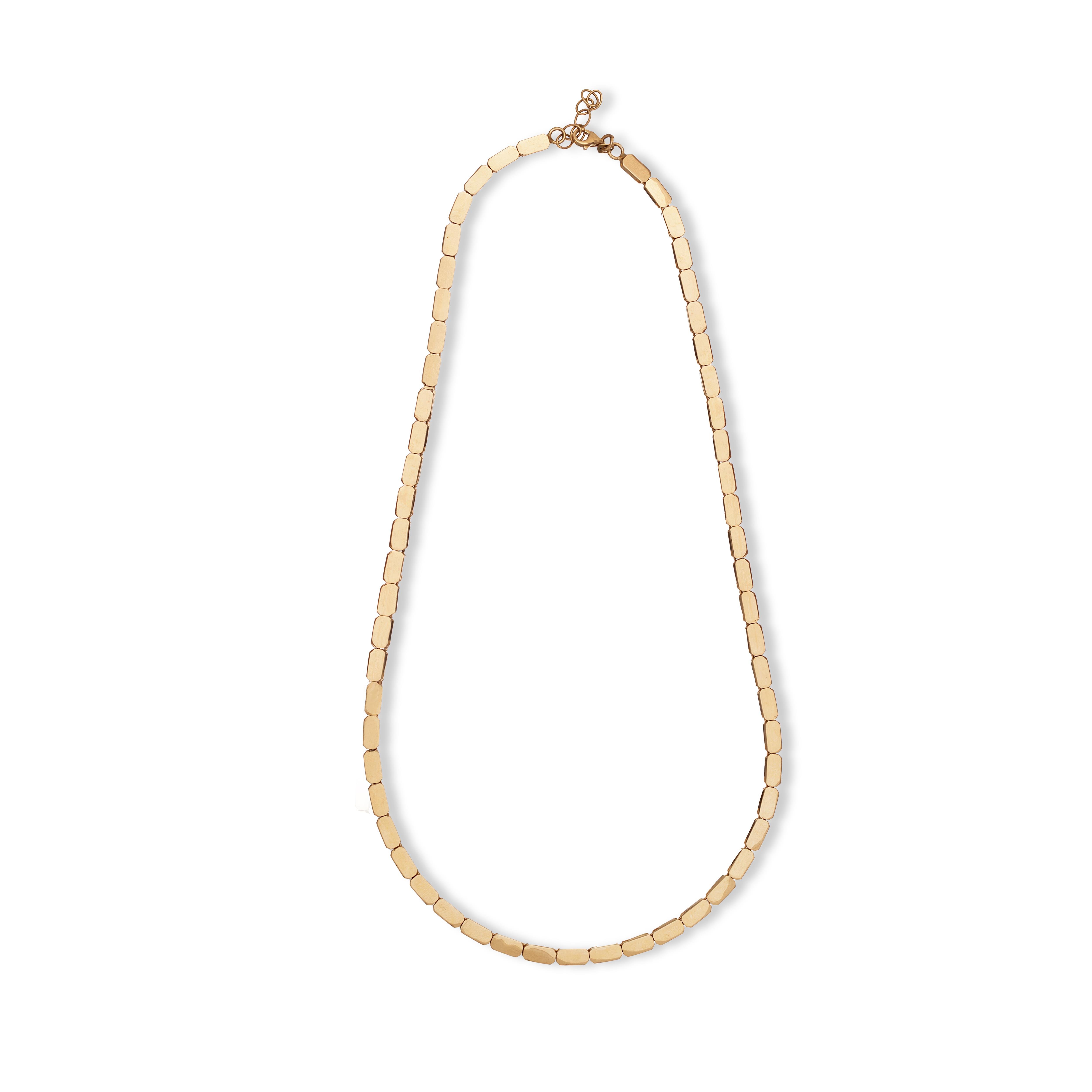 Oval Dikdörtgen Zincir Kolye