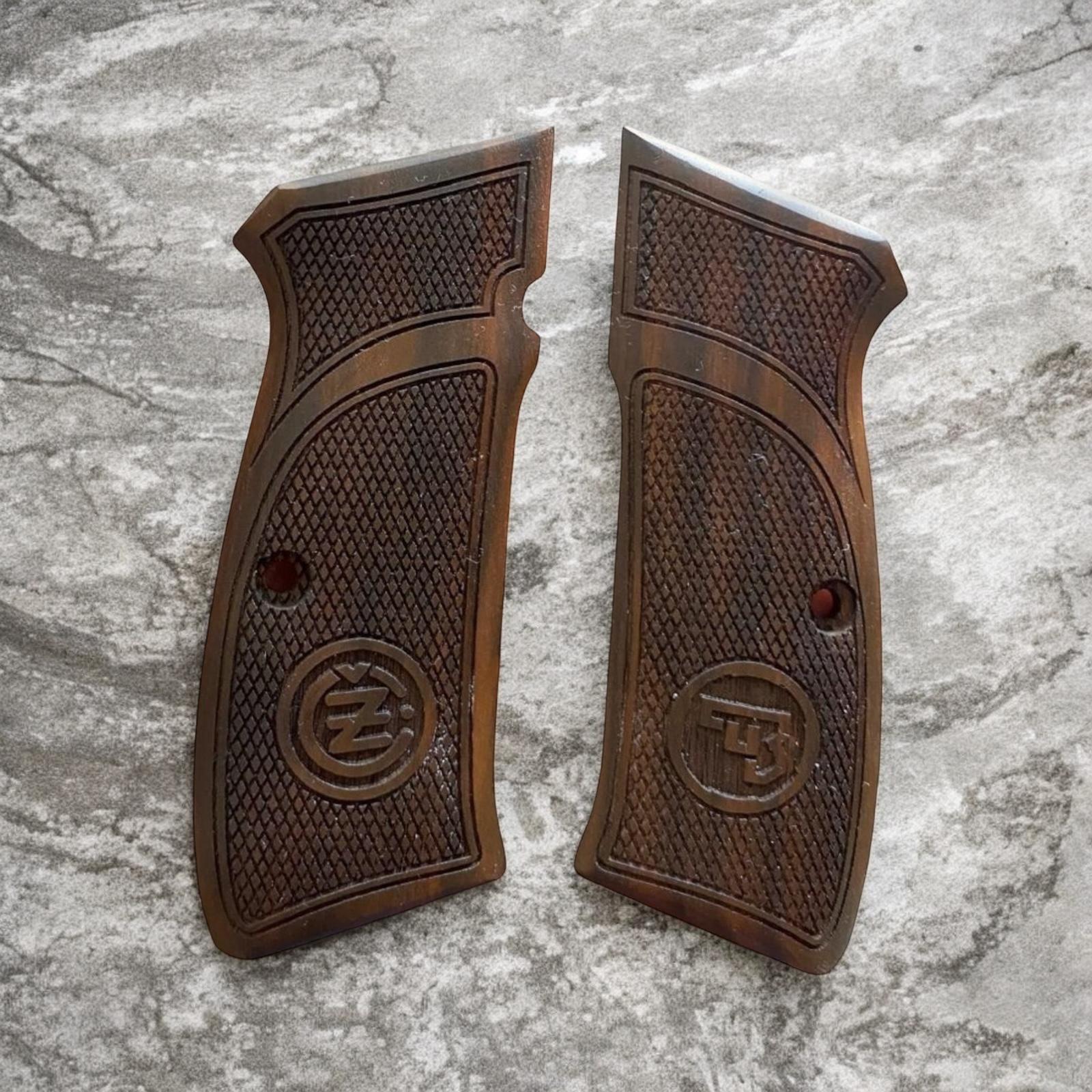 Cz logolu full dekor fırınlanmış ceviz kabze