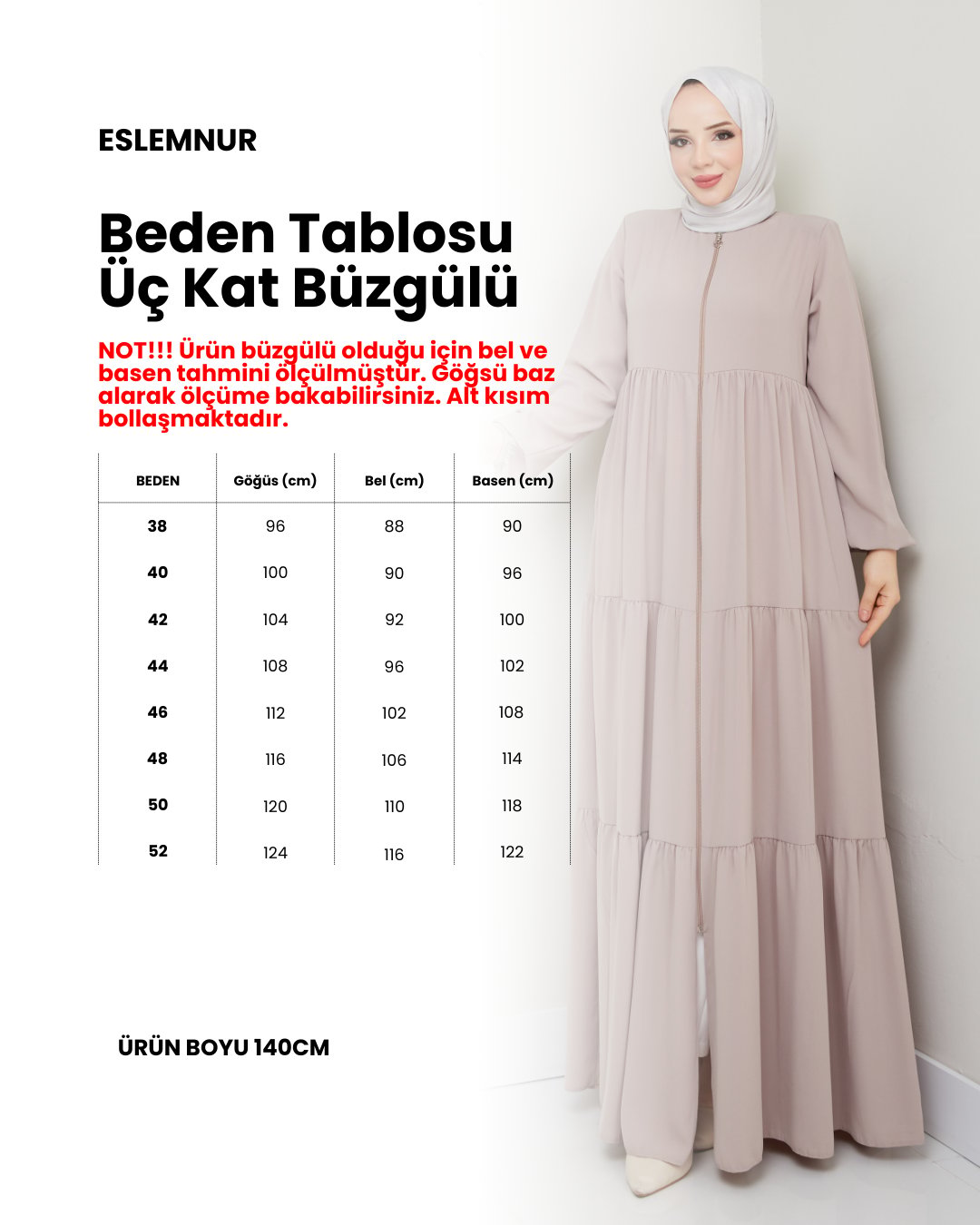 ÜÇ KATLI BÜZGÜ DETAYLI MEDİNE İPEĞİ FERACE