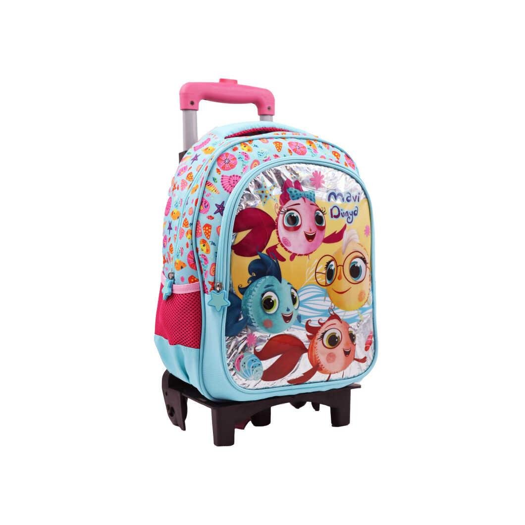 Mavi Dünya Çekçekli Sırt Çantası