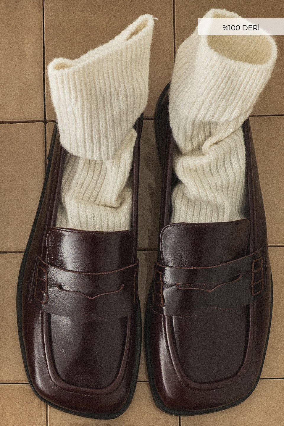 Acı Kahve Klasik Deri Loafer