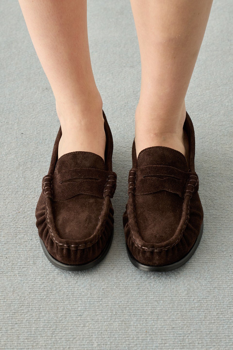 Acı Kahve Süet Loafer Ayakkabı