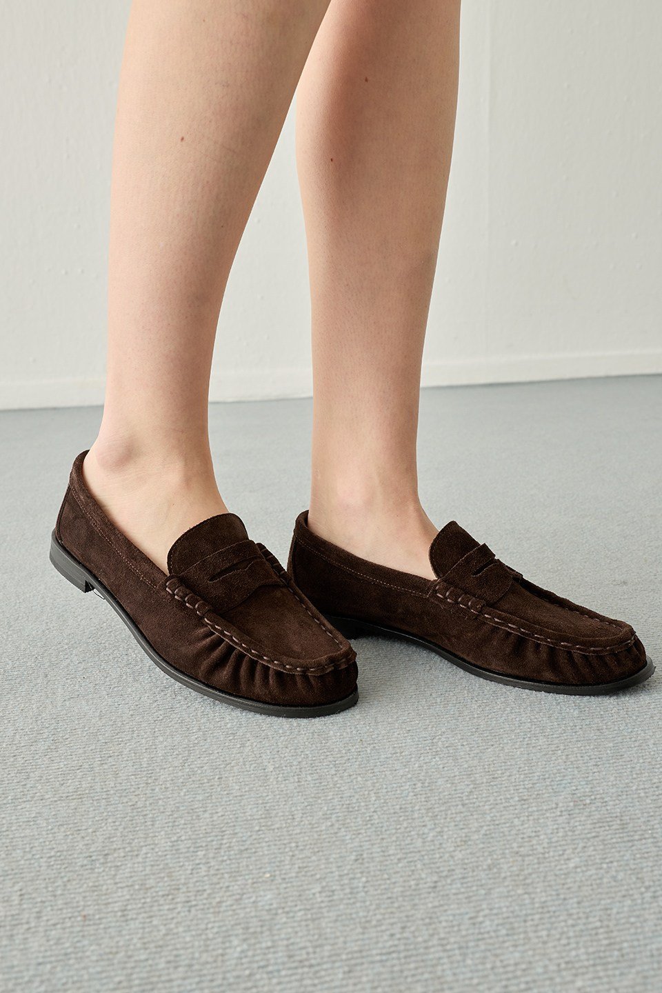 Acı Kahve Süet Loafer Ayakkabı