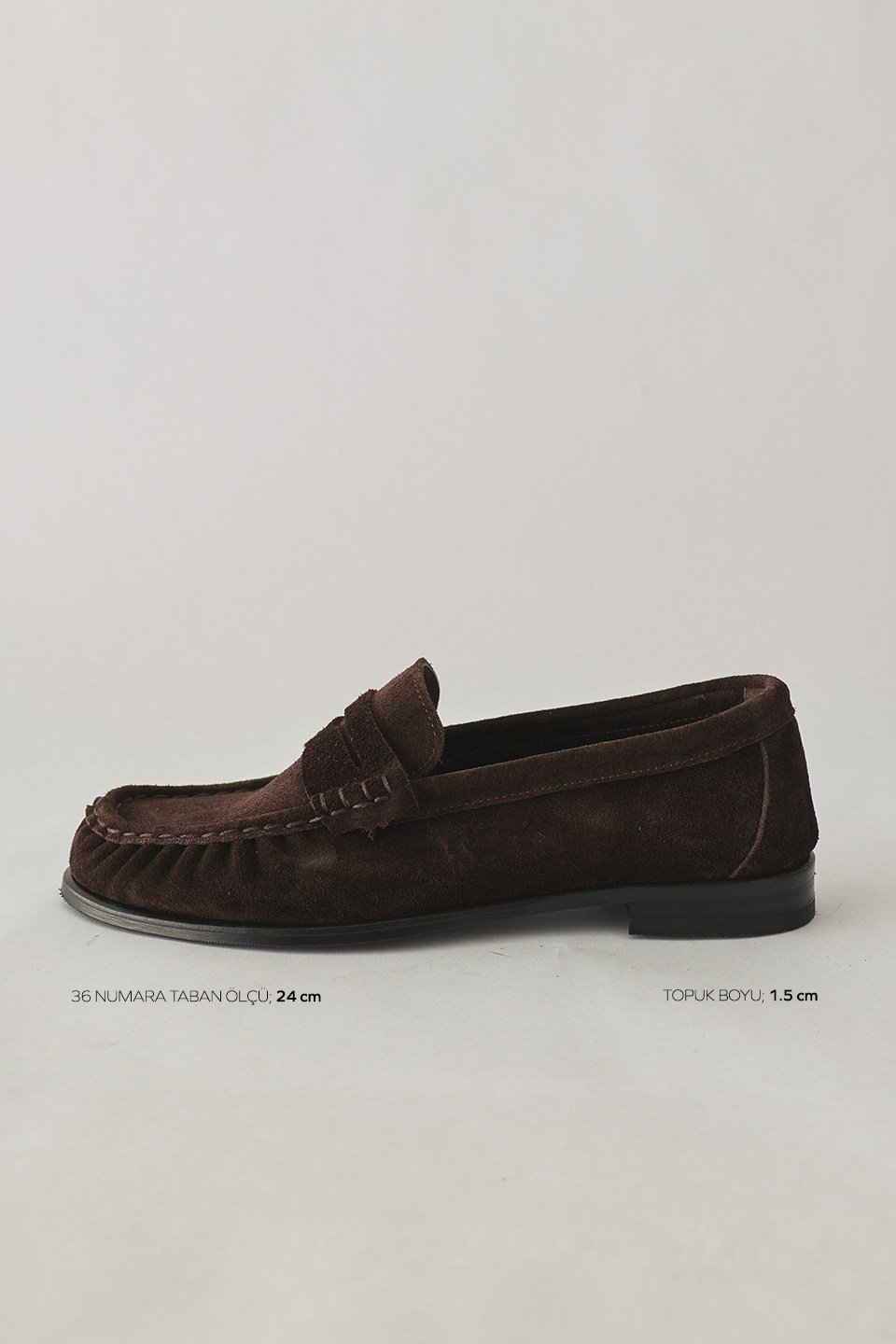 Acı Kahve Süet Loafer Ayakkabı