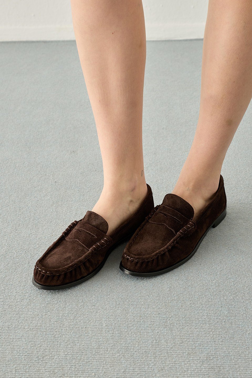 Acı Kahve Süet Loafer Ayakkabı