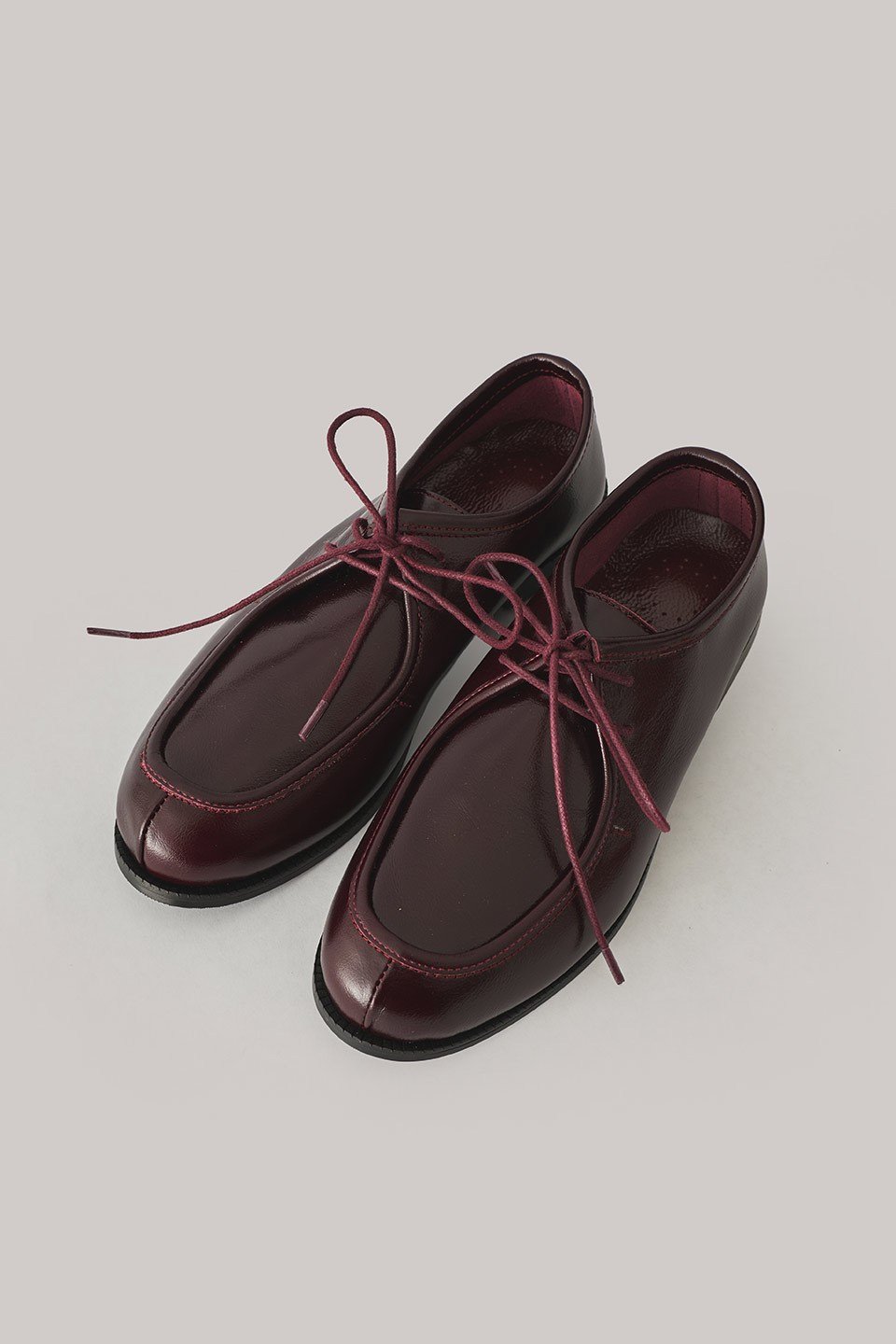 Bordo Bağcık Detaylı Deri Loafer