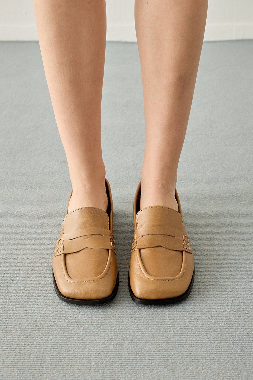 Camel Klasik Deri Loafer