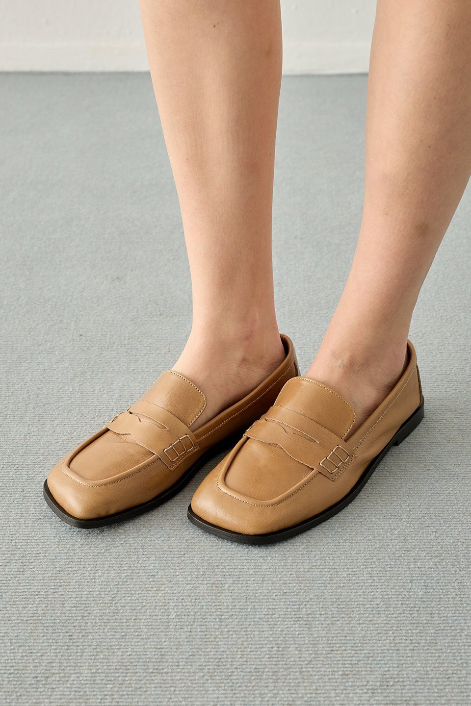 Camel Klasik Deri Loafer
