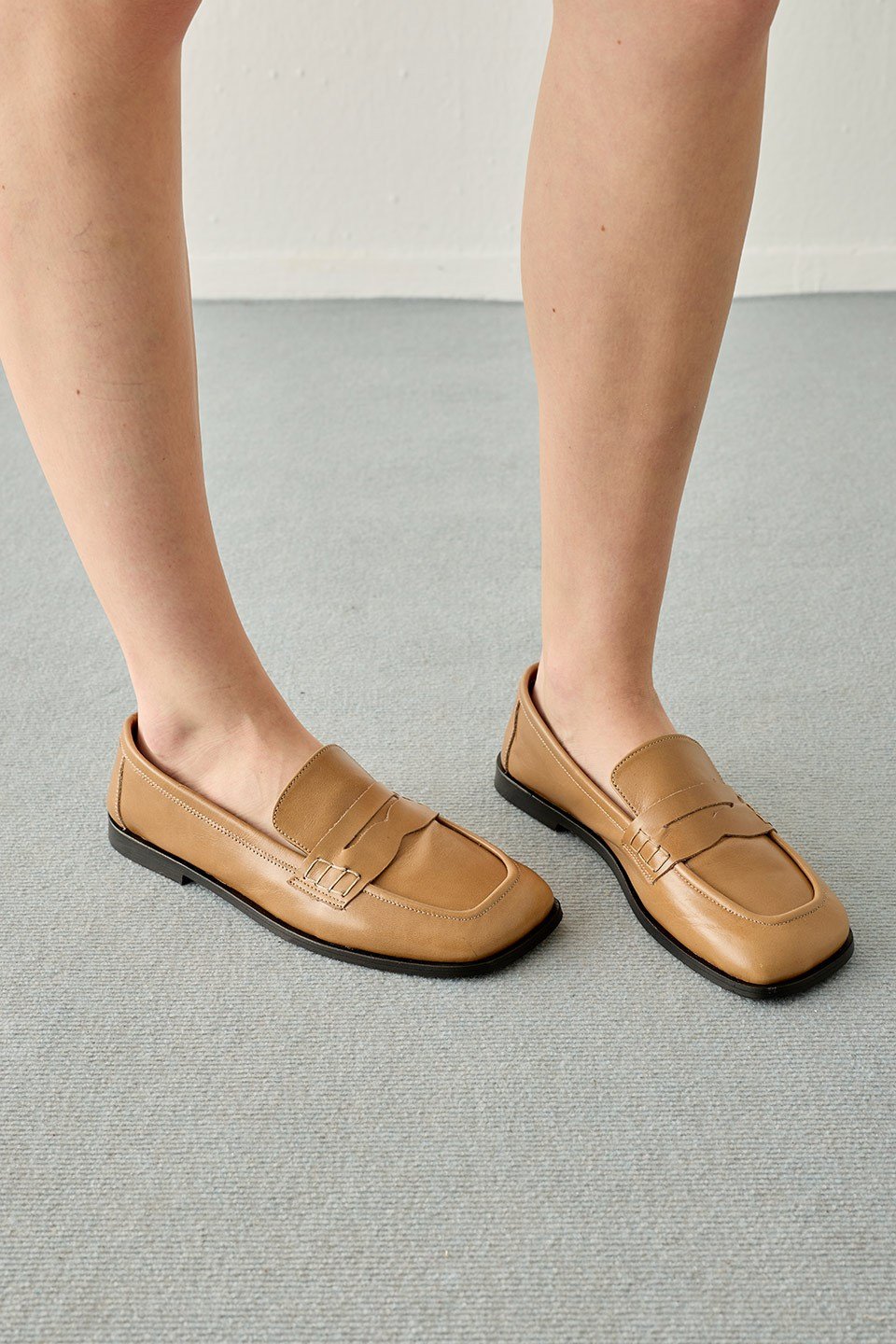 Camel Klasik Deri Loafer