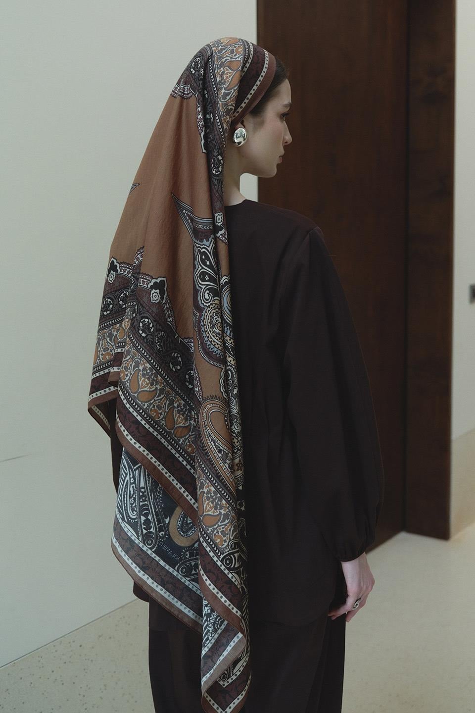 Camel Valeris Yün İpek Şal