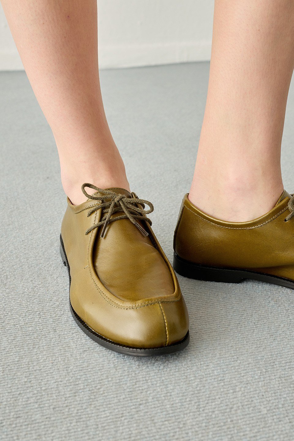 Haki Bağcık Detaylı Deri Loafer