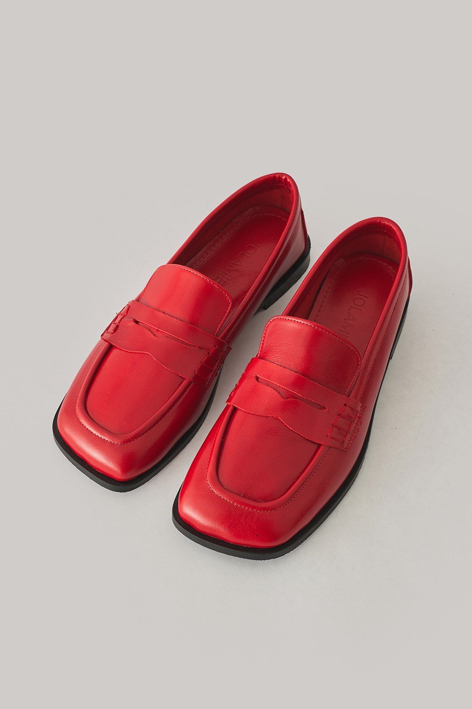 Kırmızı Klasik Deri Loafer