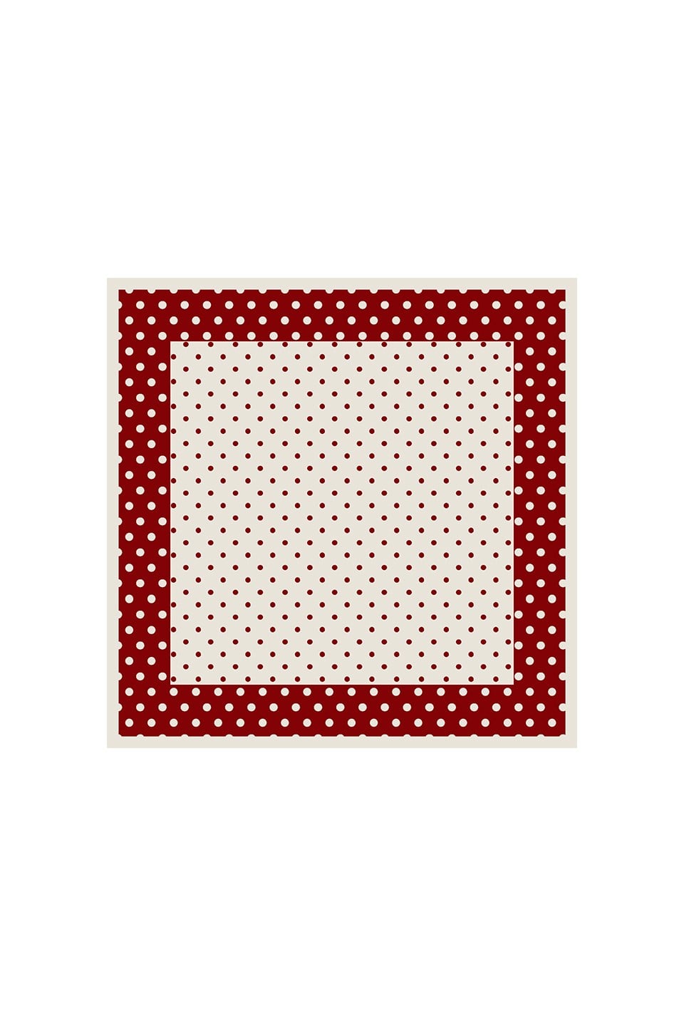 Kırmızı Polka Dots Desenli Modal Fular