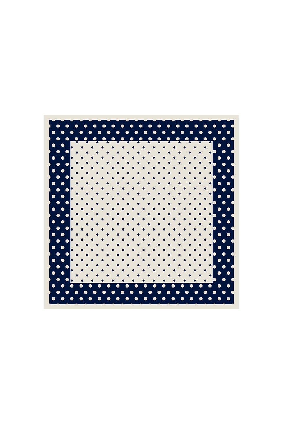 Lacivert Polka Dots Desenli Modal Fular