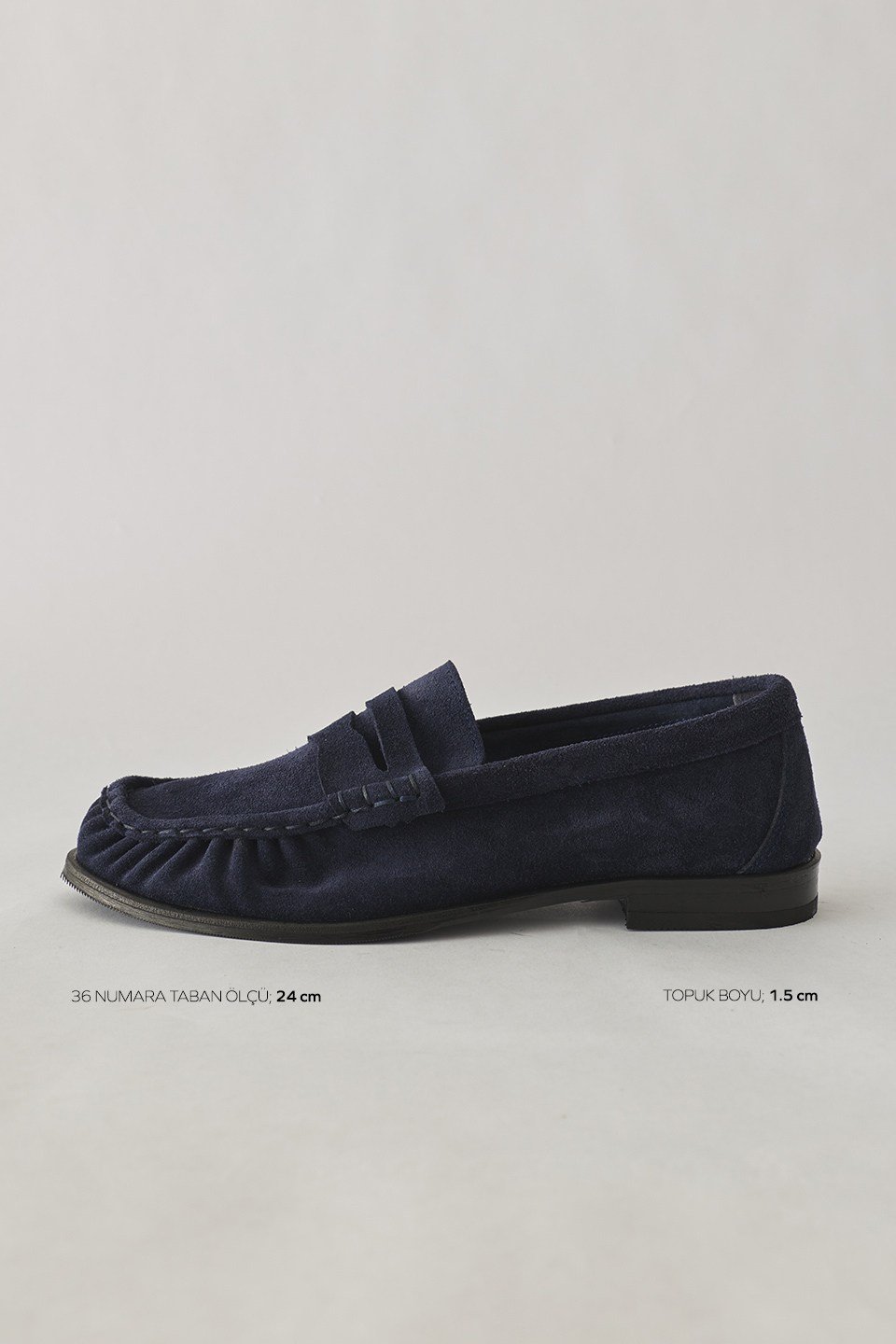 Lacivert Süet Loafer Ayakkabı