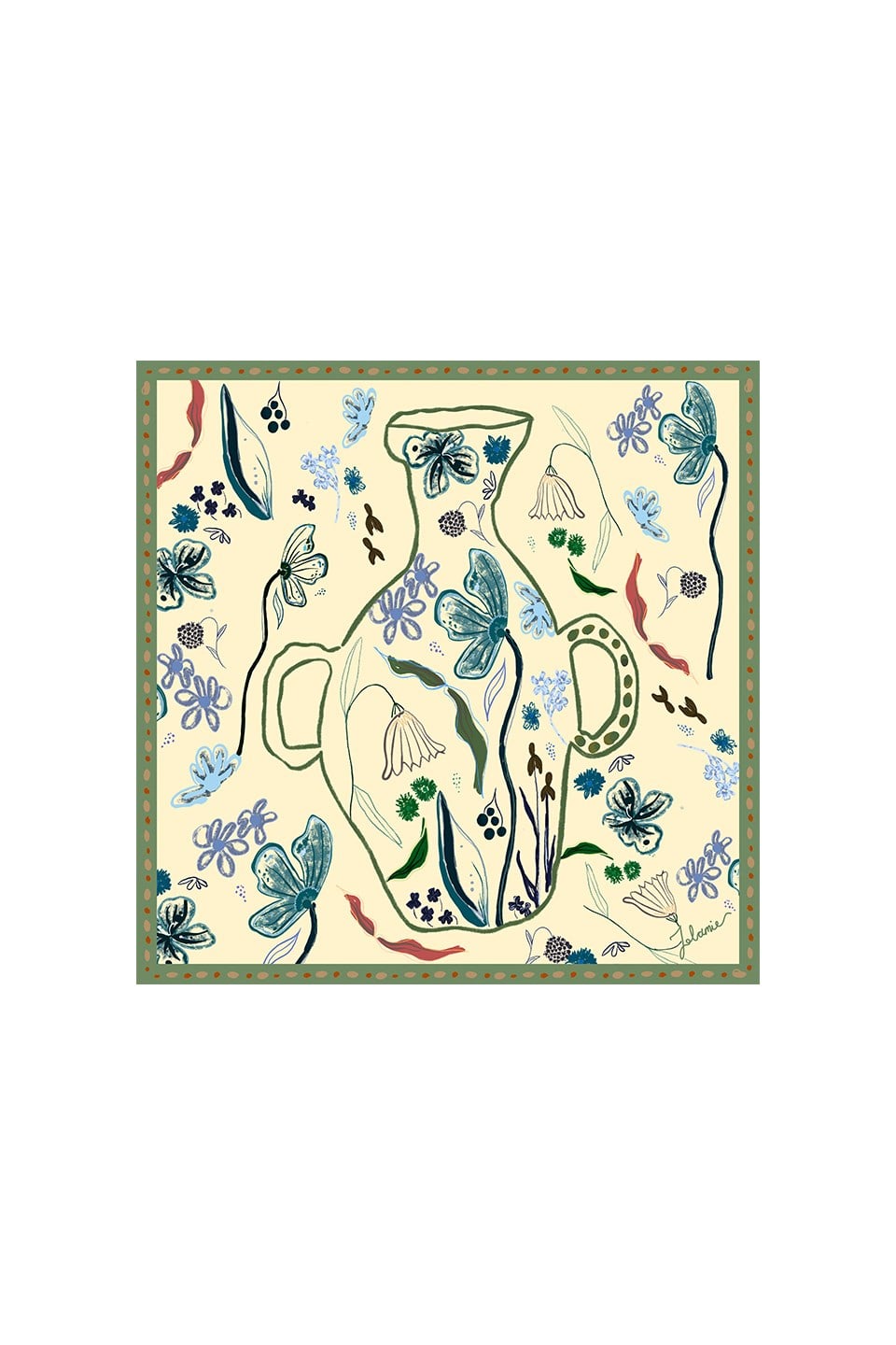 Vase Sarı Desenli Modal Eşarp
