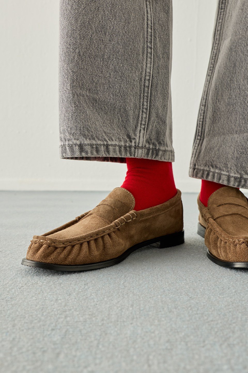 Vizon Süet Loafer Ayakkabı