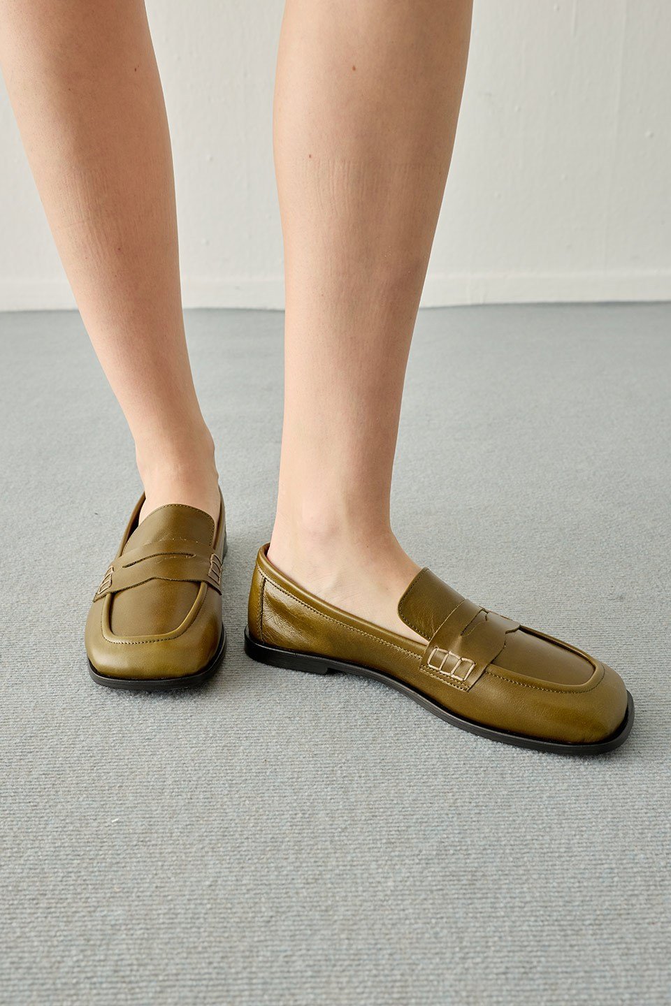 Yeşil Klasik Deri Loafer