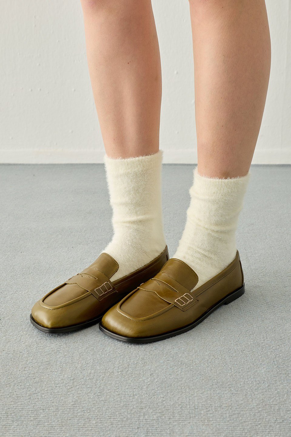 Yeşil Klasik Deri Loafer