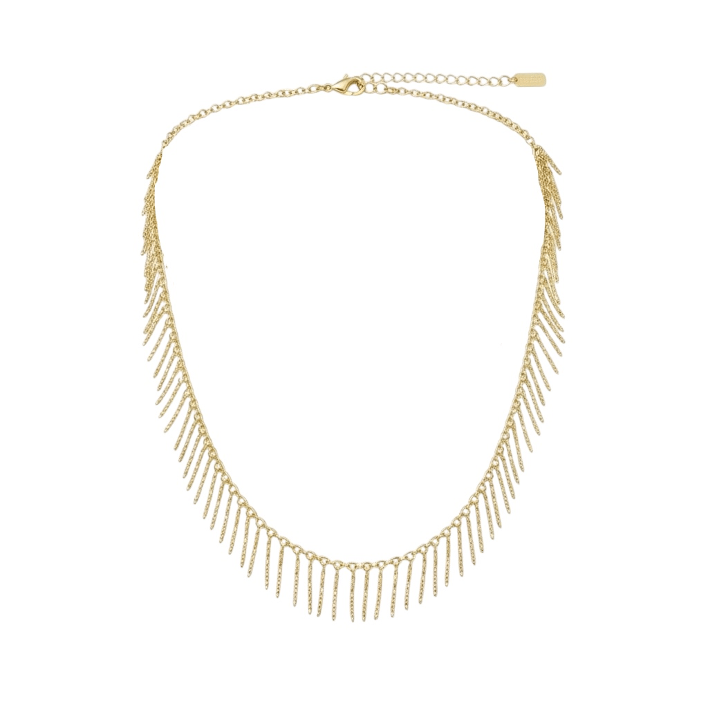14 Ayar Altın Işıltılı Fringe Glow Kolye 