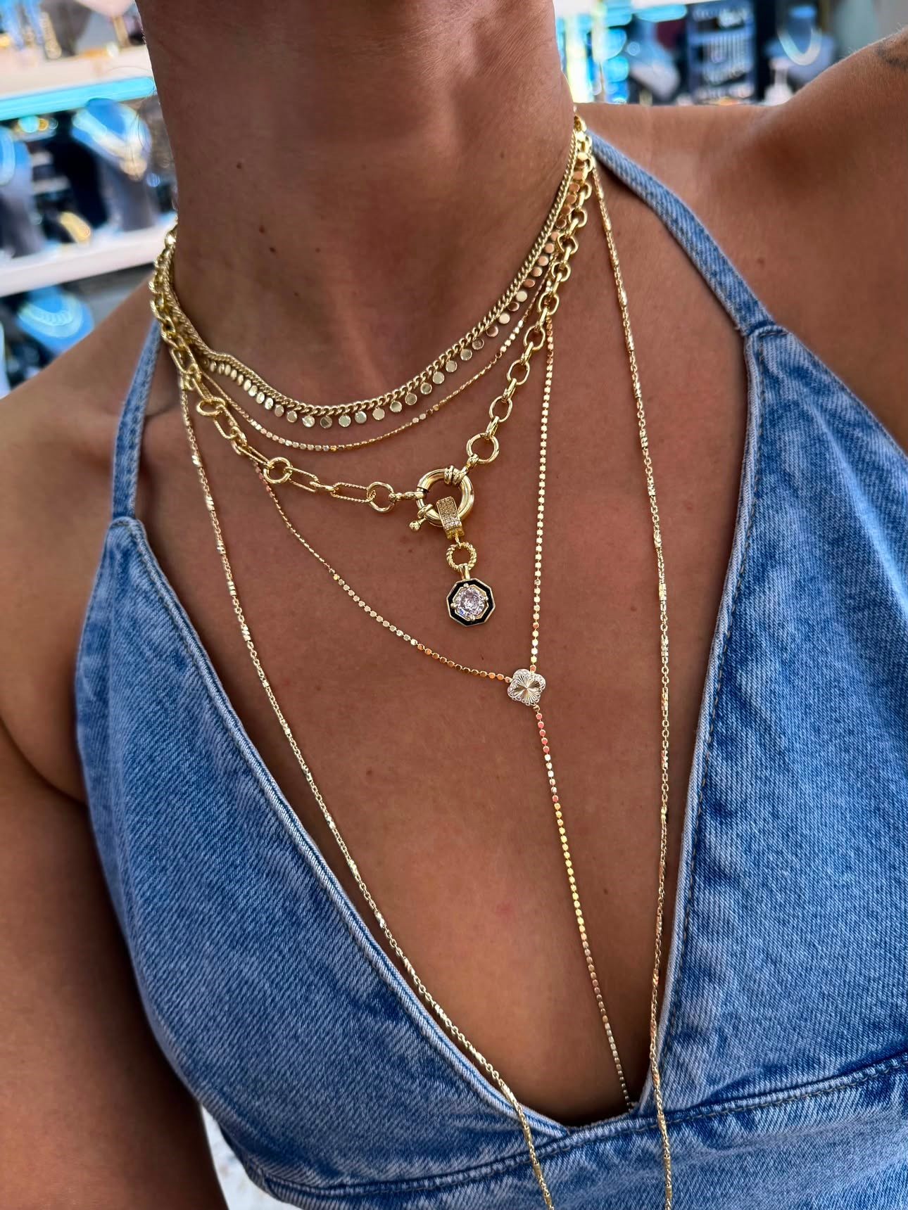14k Gold Choker Pul Kolye