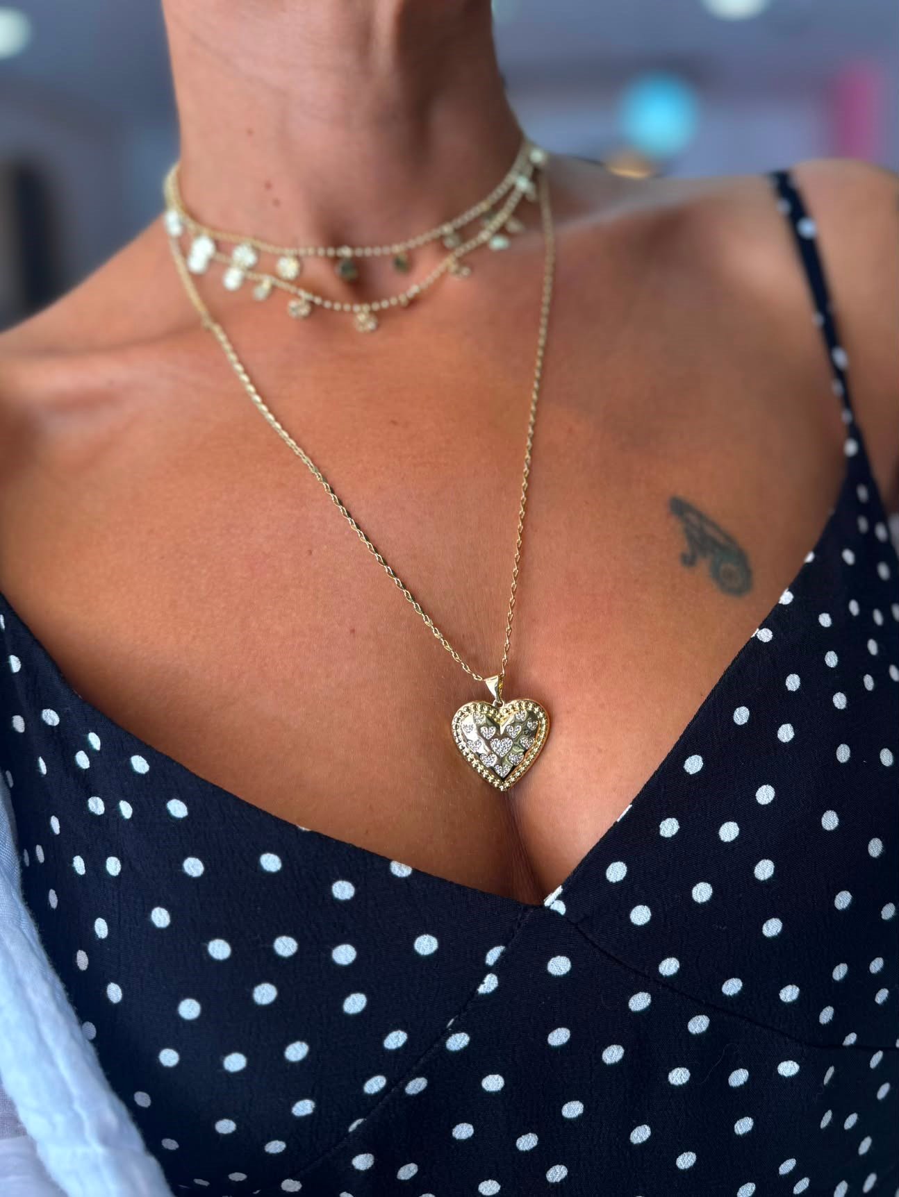 14k Gold Kalp Kolye