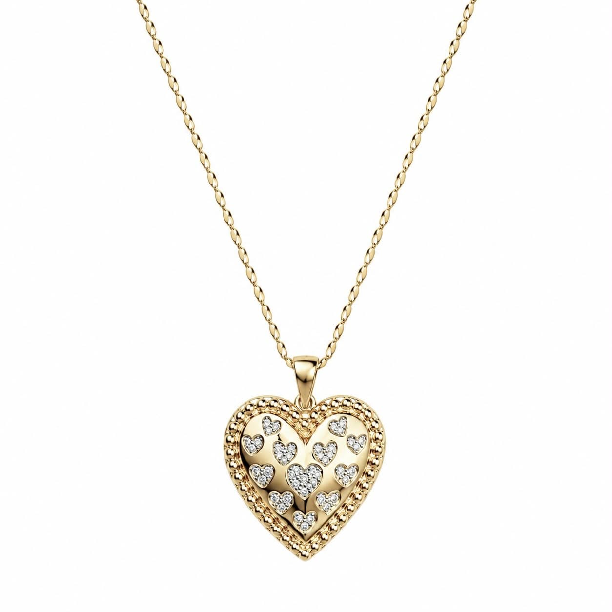 14k Gold Kalp Kolye