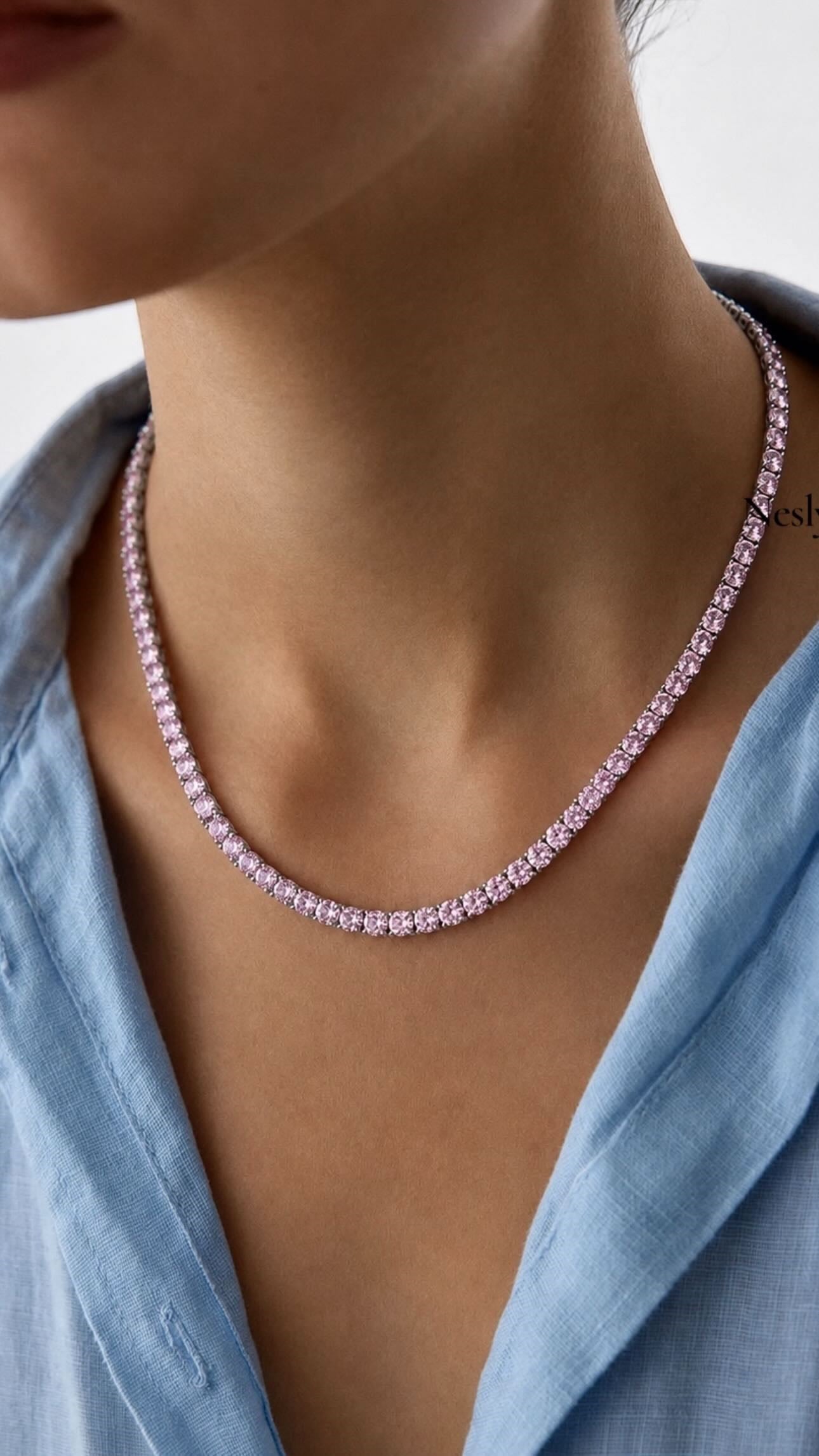 4mm Dönmez Renkli Taşlı Suyolu Kolye
