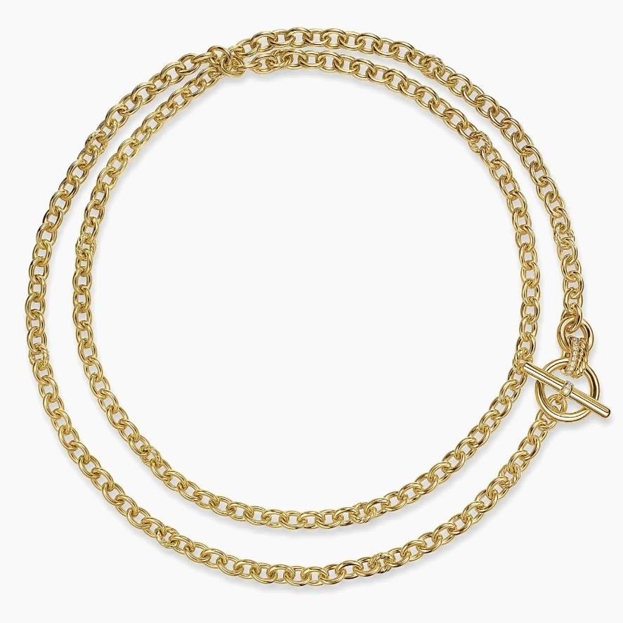 D. Yurman Uzun Doç Zincir Gold Kolye