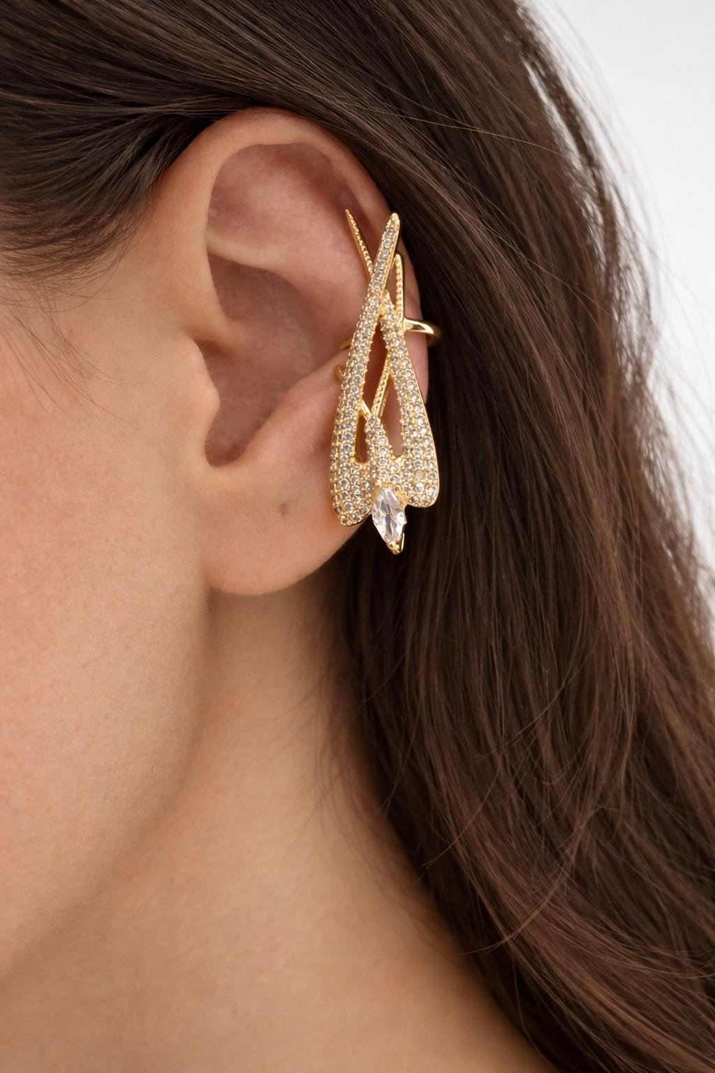 Gold Kırlangıç Ear Cuff