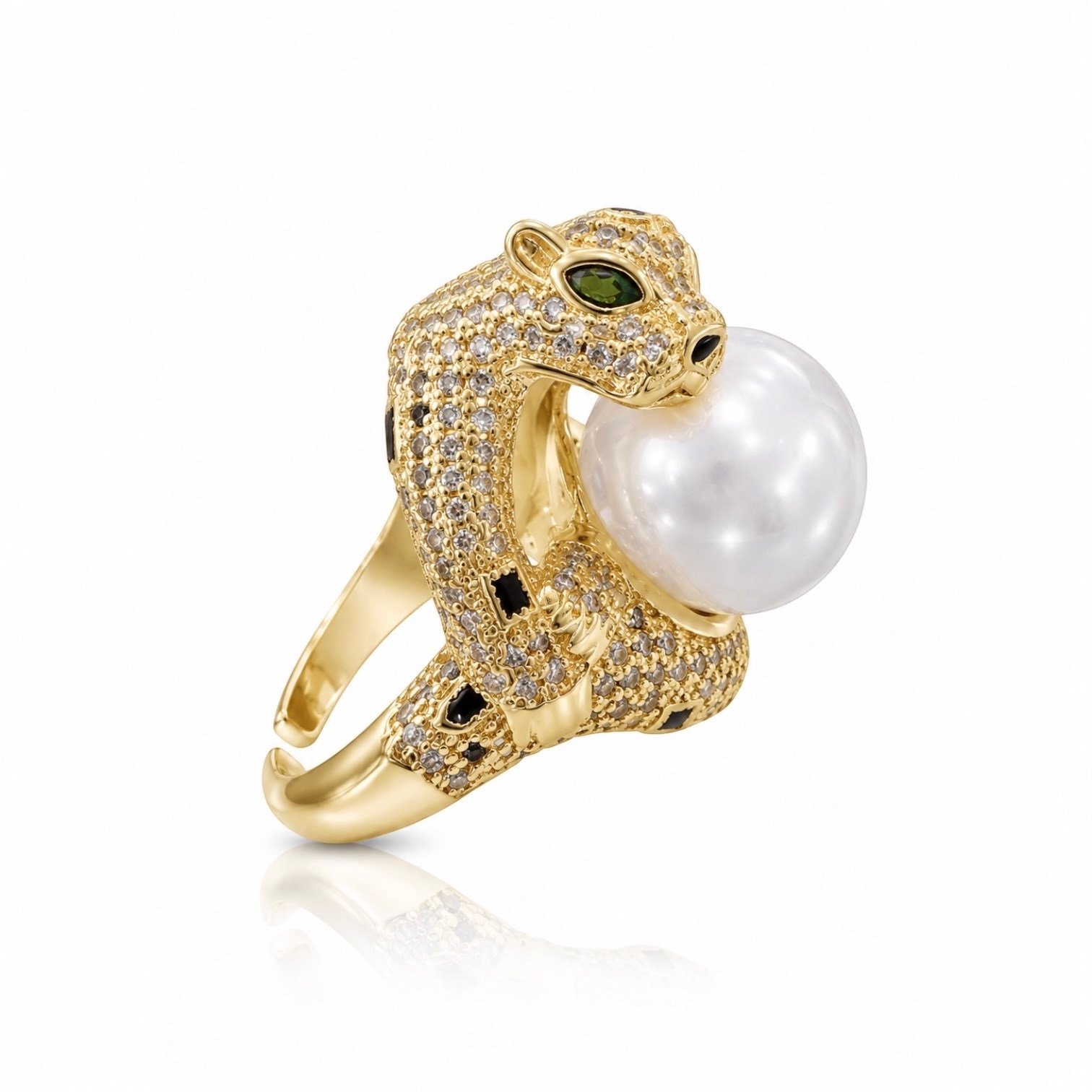 Golden Panther Pearl Yüzük