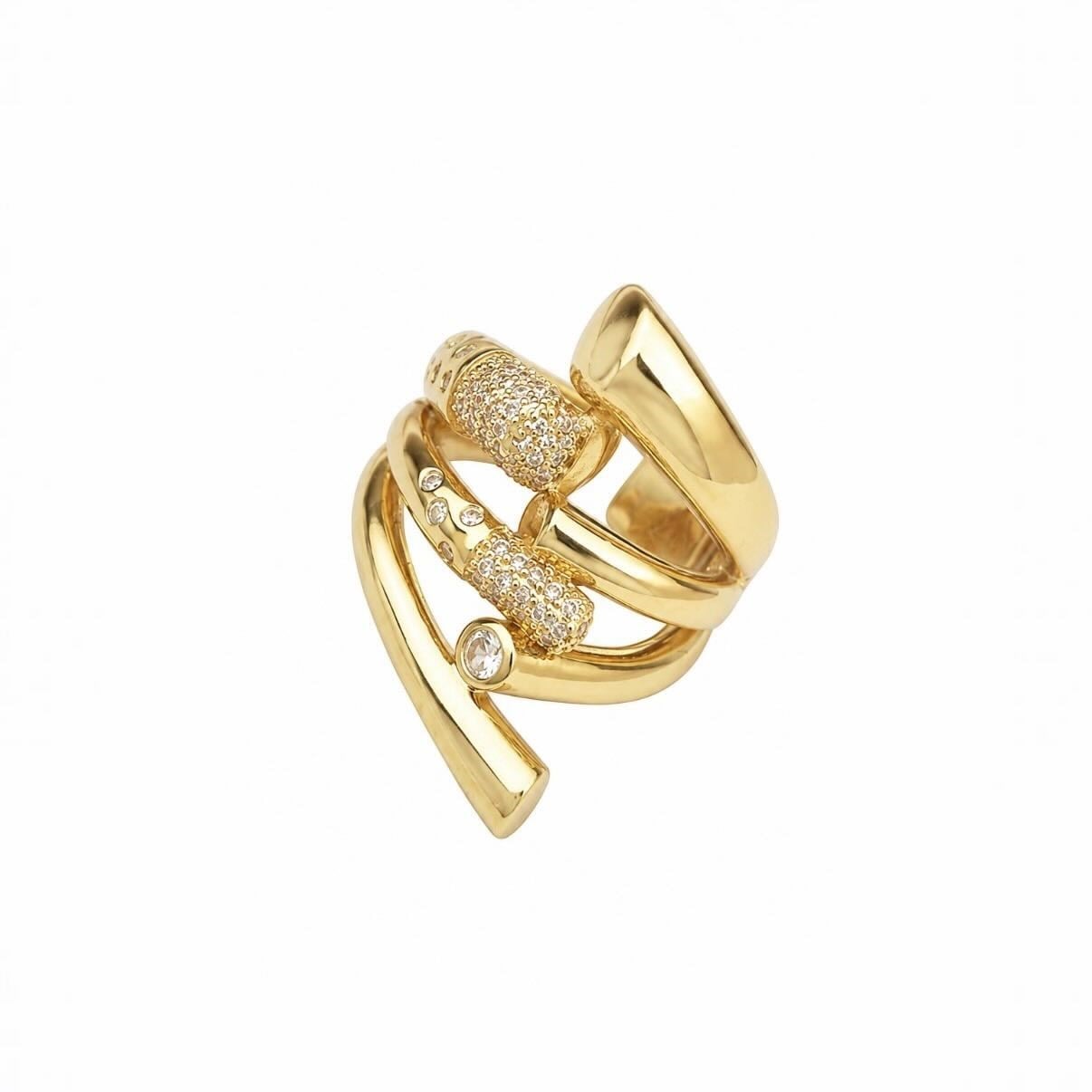 Helix Ayarlanabilir Gold Yüzük