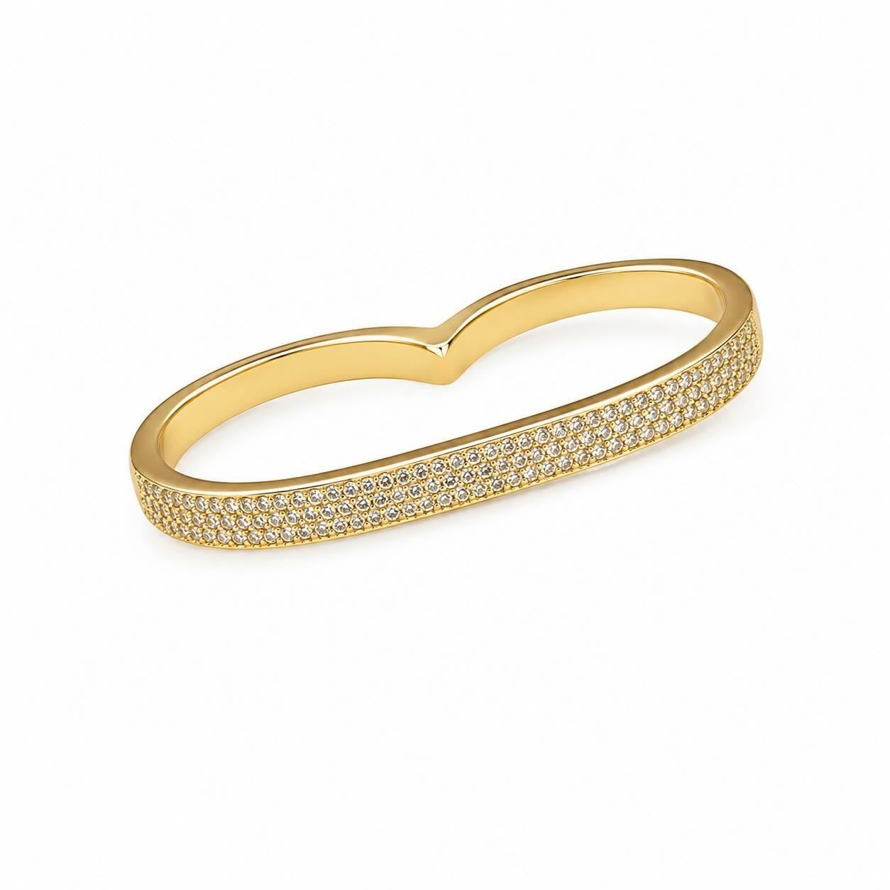 İki Parmak Gold Yüzük