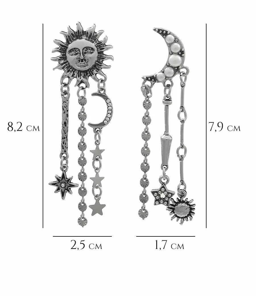 Luna Arc Taşlı Küpe