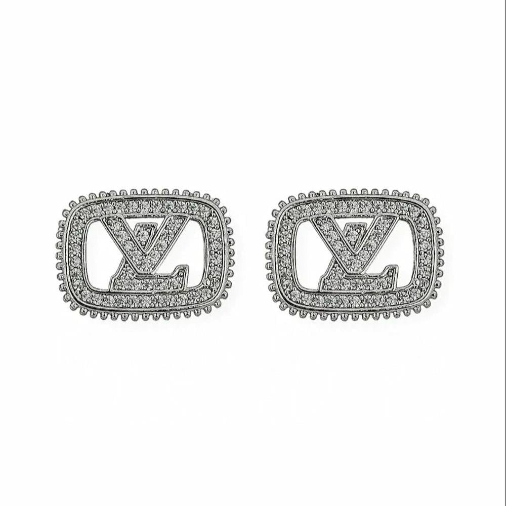 LV Silver Taşlı Küpe