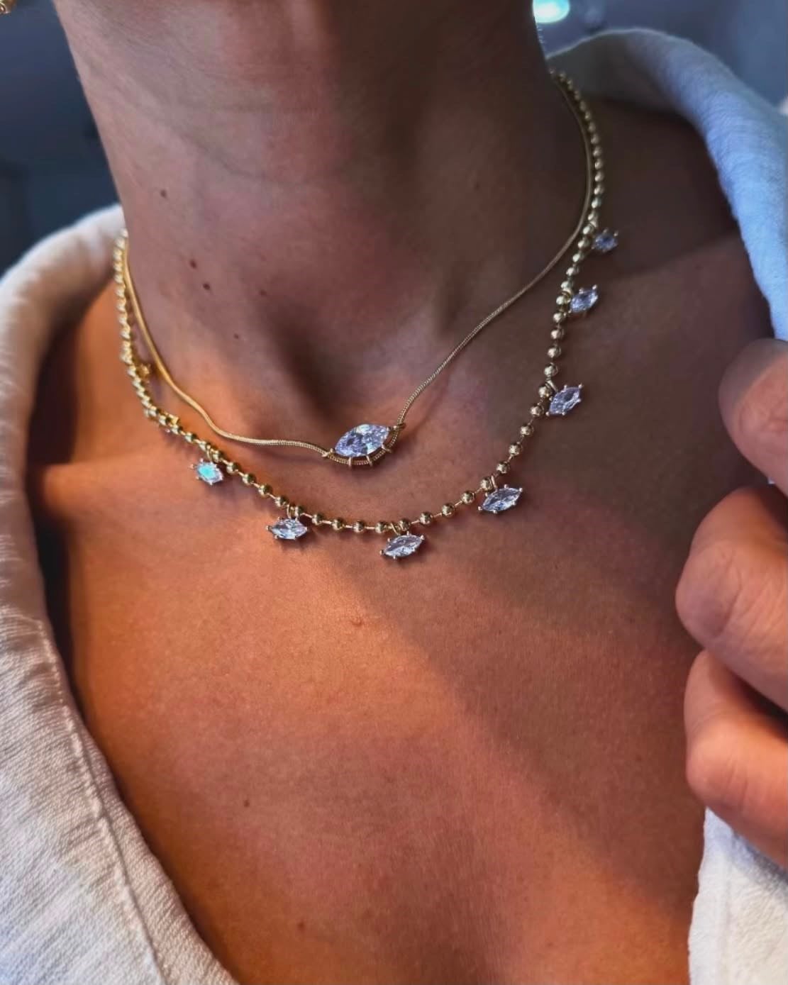 Marquise Drops Kolye (46+5 cm)