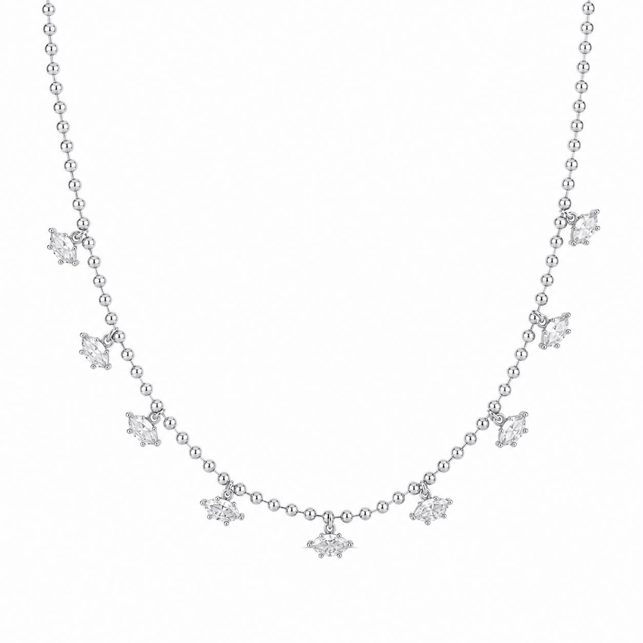 Marquise Drops Kolye Silver (46+5cm)