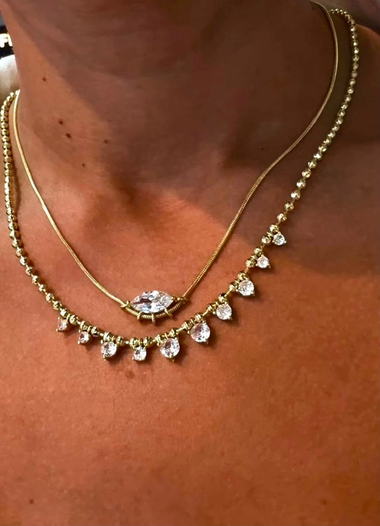 Marquise Solo Kolye (40+5cm)