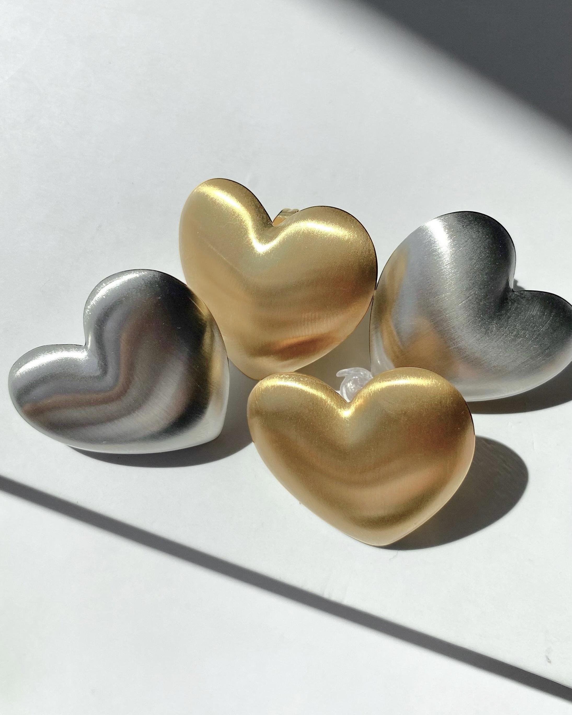 Mat Silver Kalp Küpe