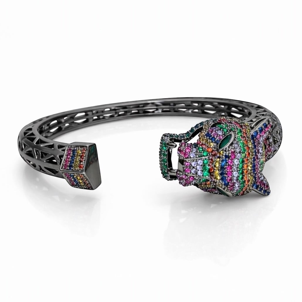 Rainbow Panter Kelepçe Bilezik
