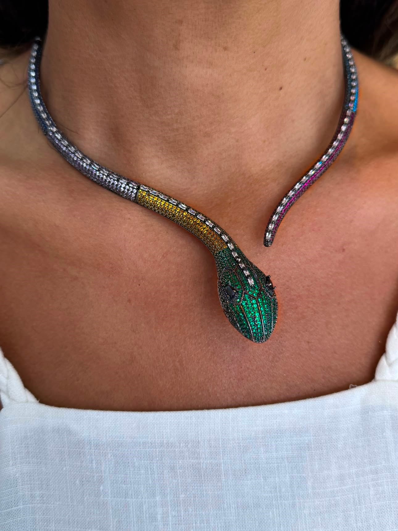 Rainbow Serpent Kolye | Nesly Özel Koleksiyon